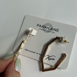 Park Lane Gold Geometric Earrings Modern Design